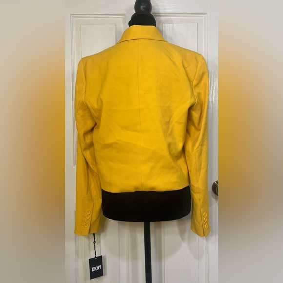 NWT DKNY Yellow Double-Breasted Blazer Size Small - Picture 3 of 12